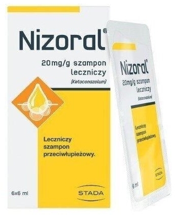 Nizoral szampon lecznicy 0,02g/1g 6 saszetek 6 ml