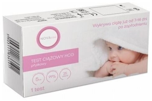 Novagen Test Ciążowy HCG płytkowy 1 szt.