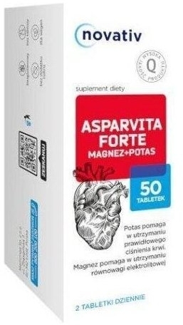 Novativ Asparvita Forte Magnez + Potas 50 tabletek