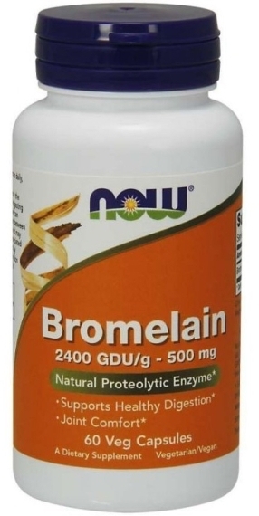 Now Foods Bromelaina 2400 GDU 500 mg 60 kapsułek