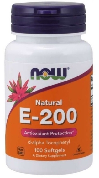 Now Foods E-200 (D-alfa tokoferyl) 100 kapsułek