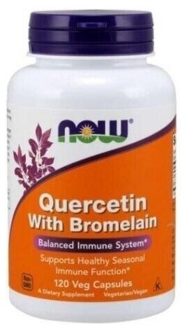 Now Foods Kwercetyna & bromelaina 120 kapsułek