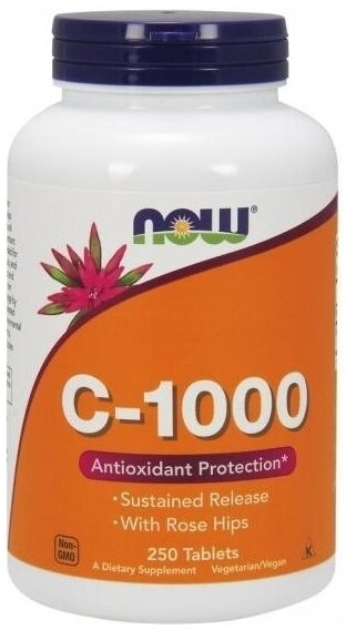Now Foods Witamina C-1000 przedłużone uwalnianie 250 tabletek