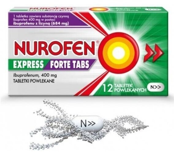 Nurofen Express Forte ibuprofen 400 mg na ból i gorączkę tabletki 12 szt.