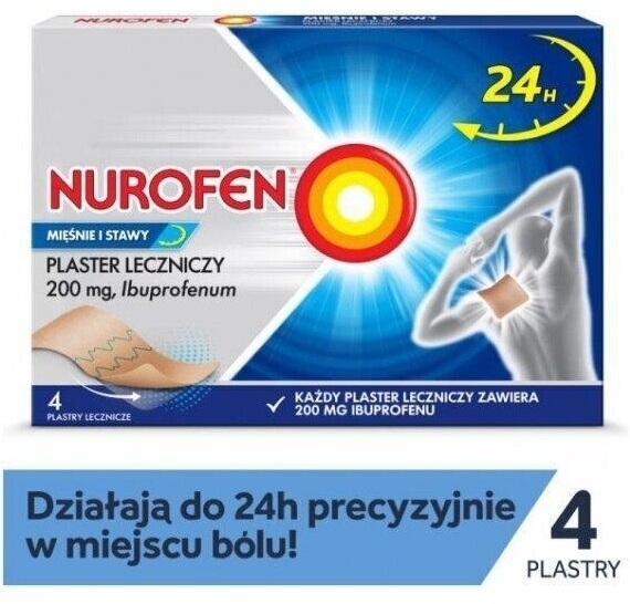 Nurofen Mięśnie i Stawy ibuprofen 200 mg plaster leczniczy 4 sztuki
