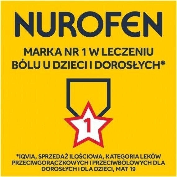 Nurofen dla dzieci ibuprofen 200 mg na ból od lat 6 tabletki 6 szt.
