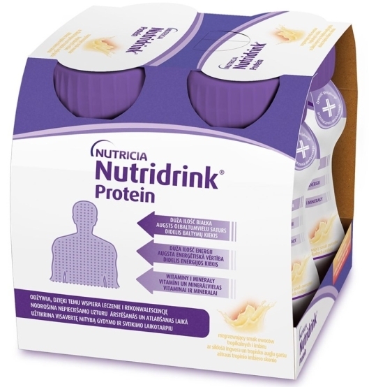 Nutridrink Protein smak owoców tropikalnych i imbiru 4 x 125 ml