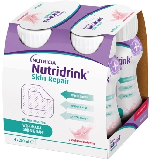 Nutridrink Skin Repair smak truskawkowy 4x200ml