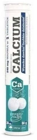 OLIMP Calcium o smaku cytrynowym 20 tabletek musujących
