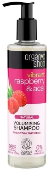 ORGANIC SHOP Szampon do włosów zwiększający objętość Malina & Acai 280 ml
