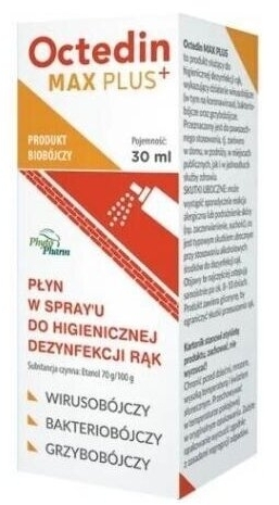 Octedin MAX PLUS płyn dezynfekcyjny do rąk 30 ml