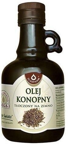 Olej konopny tłoczony na zimno OLEOFARM 250 ml