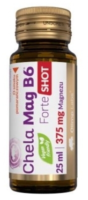 Olimp Chela-Mag B6 Forte shot o smaku pomarańczowym 25 ml