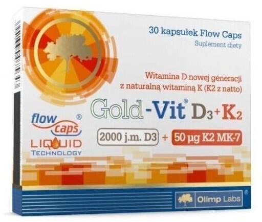 Olimp Gold-Vit D3 2000 j.m.+K2 30 kapsułek