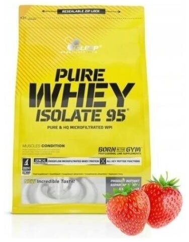 Olimp Pure Whey Isolate 95 smak truskawkowy 600 g