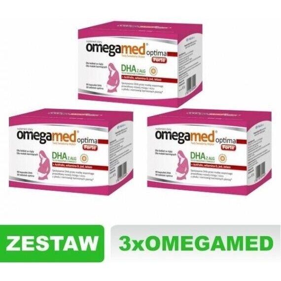 Omegamed Optima Forte 90 kapsułek + 30 tabletek Zestaw: 3x90 kapsułek + 30 tabletek