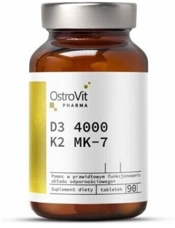 OstroVit Vitamin D3 4000 + K2 90 tabletek