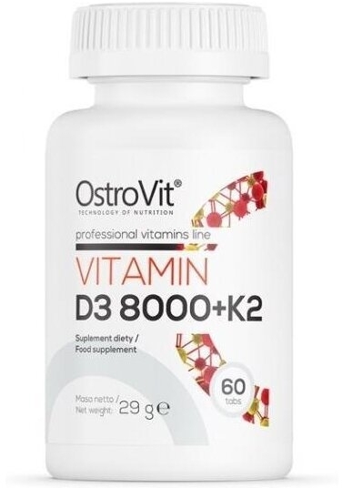 OstroVit Vitamin D3+ K2 60 tabletek