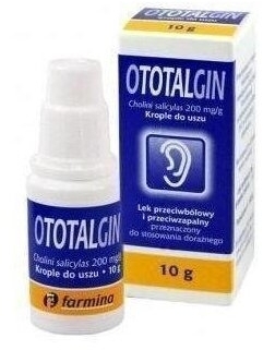 Ototalgin krople do uszu 200 mg/g 10 g