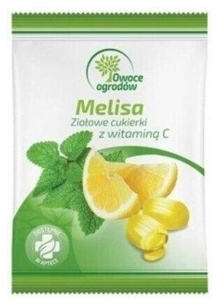 Owoce Ogrodów Melisa Ziołowe Cukierki z Witaminą C 60g