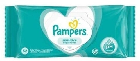PAMPERS SENSITIVE chusteczki nawilżane 52