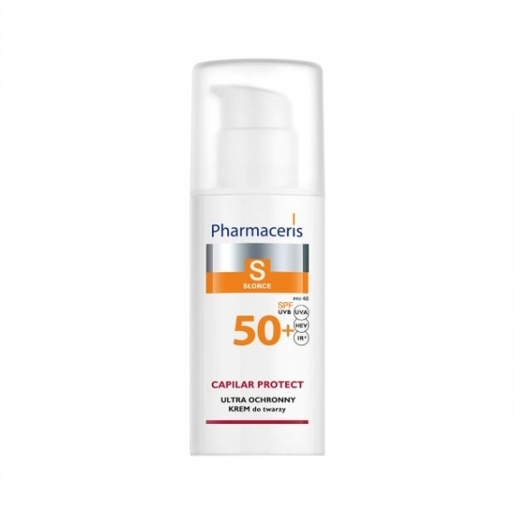 PHARMACERIS S CAPILAR & SUN PROTECT Krem ochronny na słońce do cery naczynkowej SPF50+ 50 ml