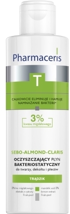 PHARMACERIS T SEBO-ALMOND-CLARIS Płyn bakteriostatyczny 190 ml