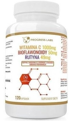 PROGRESS LABS Rutyna C Max 1000 mg 120 kapsułek