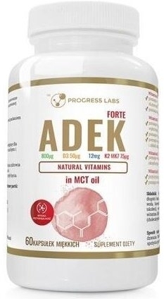 PROGRESS LABS Witamina ADEK Forte w oleju MCT 60 kapsułek
