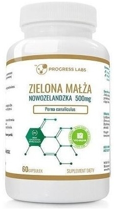 PROGRESS LABS Zielona Małża Nowozelandzka 500 mg 60 kapsułek