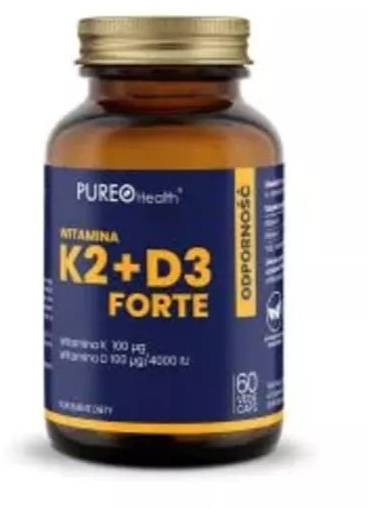 PUREO HEALTH Witaminy K2+D3 forte 60 kapsułek