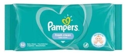 Pampers fresh clean chusteczki nawilżane 52 szt