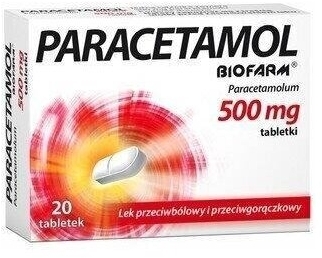 Paracetamol Biofarm 0,5 g x 20 tabletek