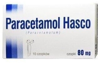 Paracetamol Hasco 0,08 g 10 czopków