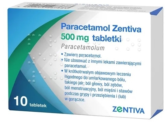 Paracetamol Zentiva 500 mg 10 tabletek