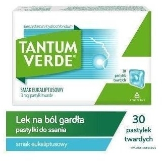 Pastylki Tantum Verde smak eukaliptusowy 30 pastylek