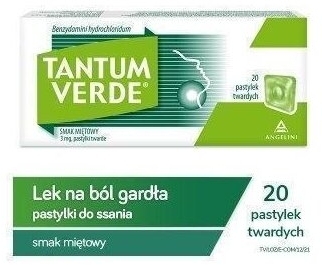 Pastylki Tantum Verde smak miętowy 20 pastylek