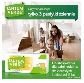 Pastylki Tantum Verde smak miodowo-pomarańczowy 20 pastylek