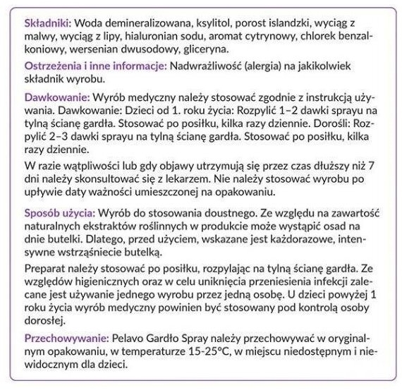 Pelavo Gardło Spray 30 ml