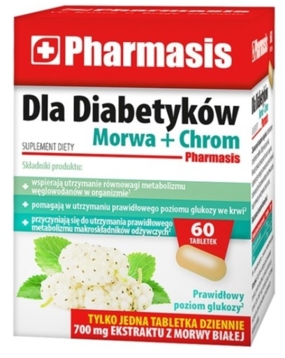 Pharmasis Dla Diabetyków Morwa + Chrom 60 tabletek