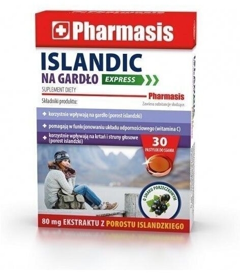 Pharmasis Islandic Express Na Gardło 30 pastylek