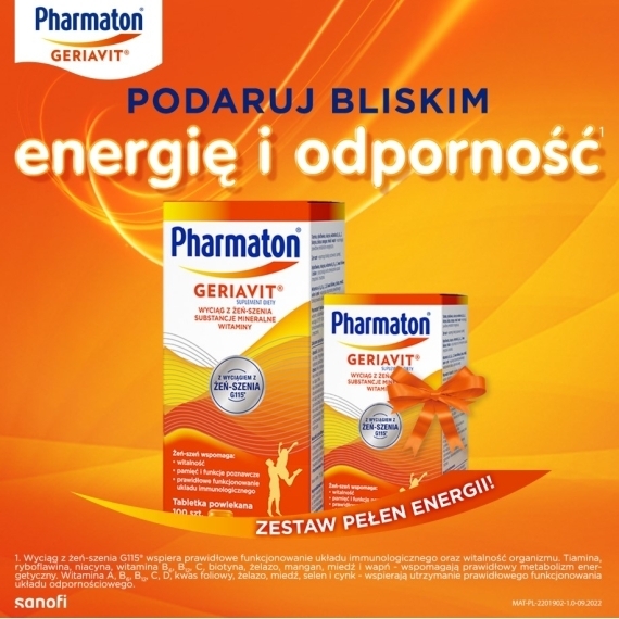 Pharmaton Geriavit Zestaw 100 + 30 tabletek