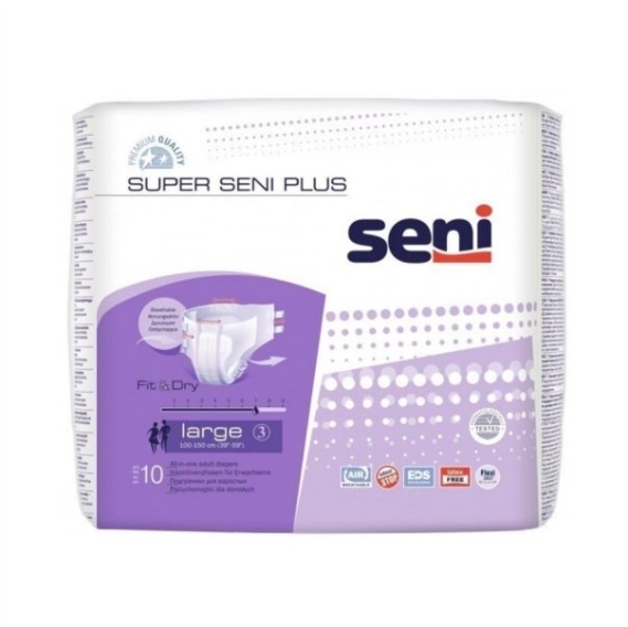Pieluchomajtki SUPER SENI PLUS large 10 sztuk