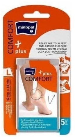 Plastry COMFORT PLUS L 42 x 68 mm na pęcherze hydrokoloidowe 5 sztuk