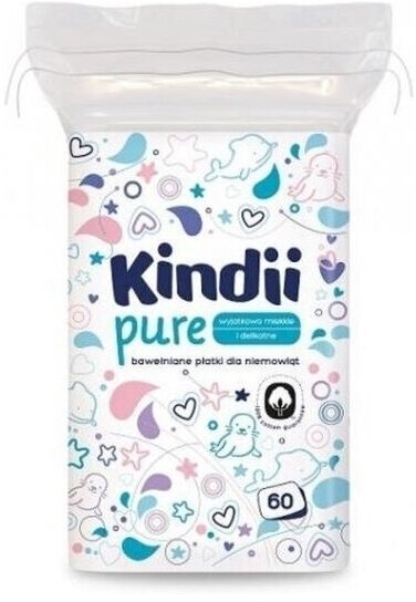 Płatki kosmetyczne dla niemowląt Kindii Pure Baby 60 szt