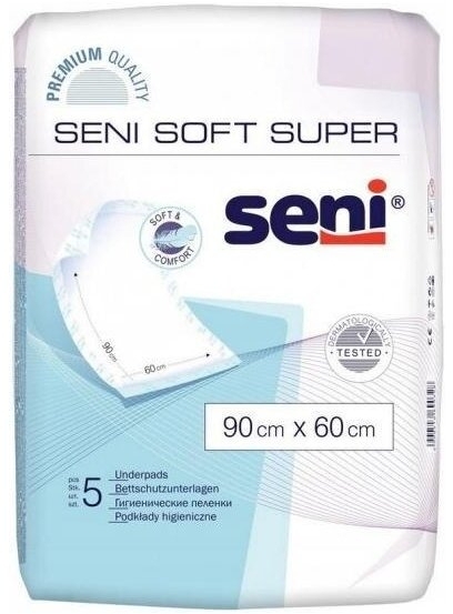 Podkłady higieniczne SENI SOFT SUPER 60 x 90cm 5 sztuk