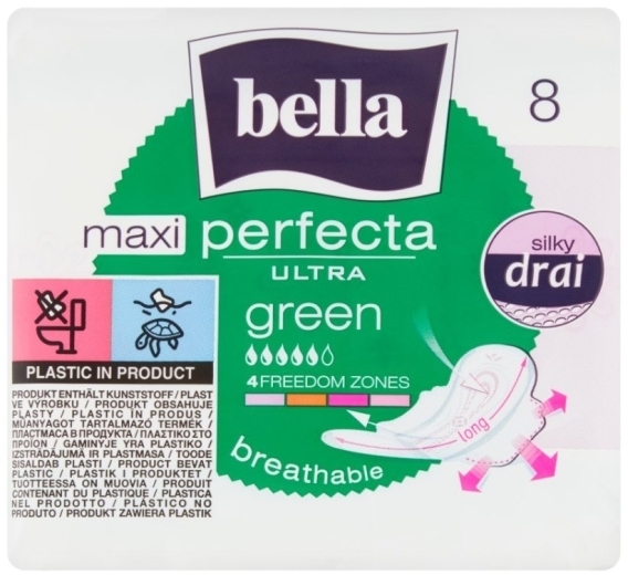 Podpaski BELLA PERFECTA ULTRA Maxi Green 8 sztuk