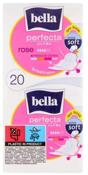 Podpaski BELLA PERFECTA ULTRA ROSE 20 sztuk