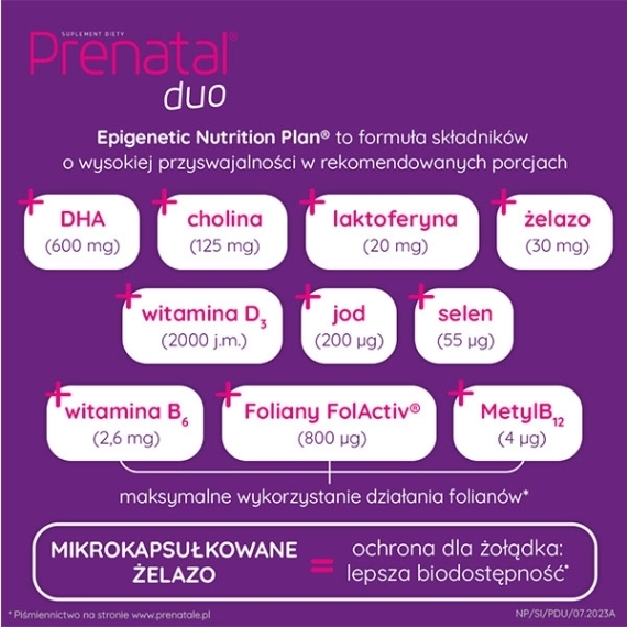 Prenatal DUO 30 kapsułek + 60 kapsułek