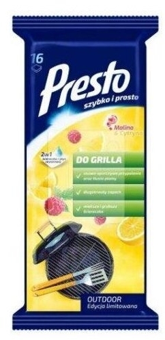 Presto chusteczki do grilla malina & cytryna 16 sztuk